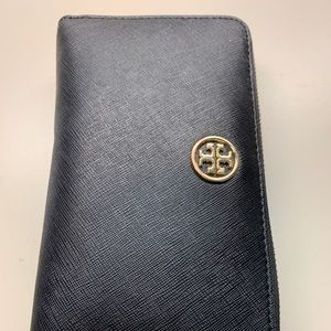 Tory Burch black and gold wallet